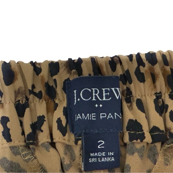 J. Crew Leopard Jamie Pant With Elastic Waist Size 2 - Picture 5 of 14
